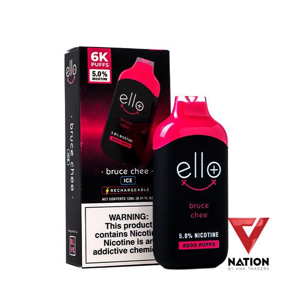 BLVK ELLO PLUS BRUCE CHEE 5.0% 6000 PUFFS - V Nation by ANA Traders - Vape Store