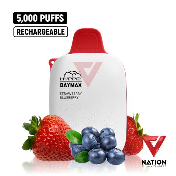 HYPPE BAYMAX STRAWBERRY BLUEBERRY 5% 5000 PUFFS - V Nation by ANA Traders - Vape Store