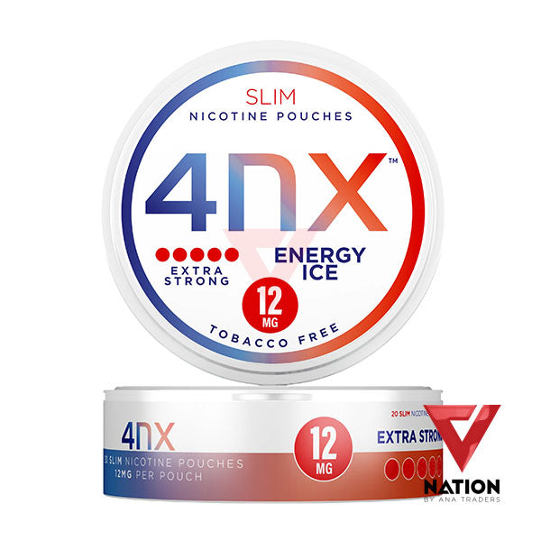 4NX TOBACCO FREE SLIM NICOTINE POUCHES ENERGY ICE 12MG