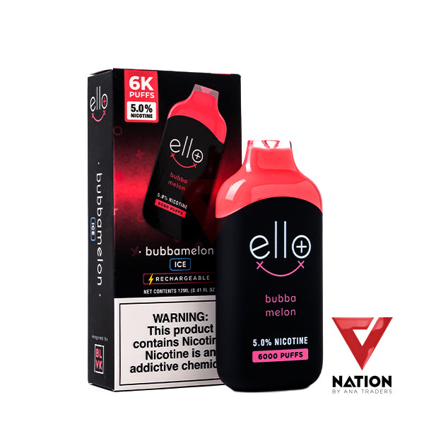 BLVK ELLO PLUS BUBBA MELON 5.0% 6000 PUFFS