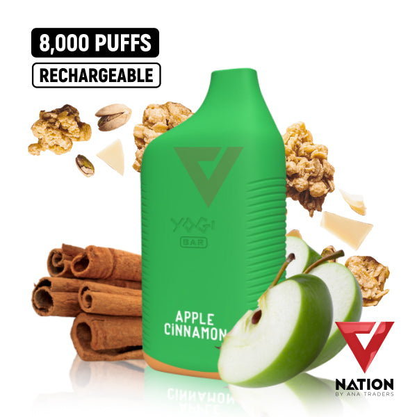 YOGI BAR APPLE CINNAMON GRANOLA 5% 8000 PUFFS