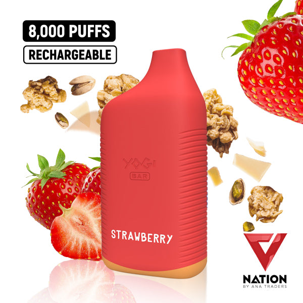 YOGI BAR STRAWBERRY GRANOLA 5% 8000 PUFFS