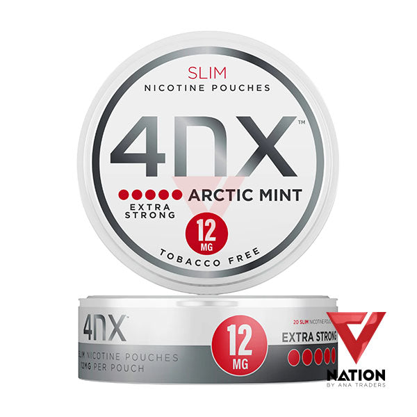 4NX TOBACCO FREE SLIM NICOTINE POUCHES ARCTIC MINT 12MG