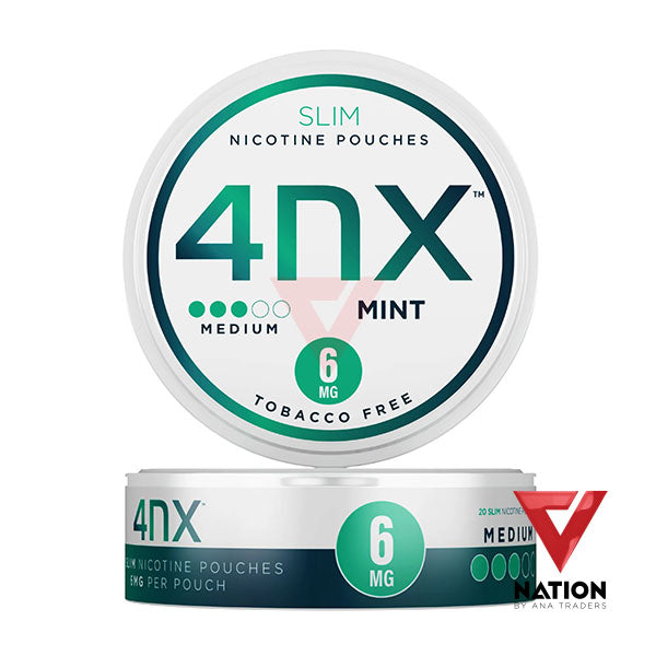 4NX TOBACCO FREE SLIM NICOTINE POUCHES MINT