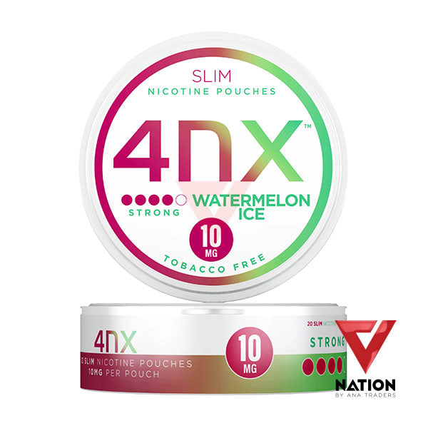 4NX TOBACCO FREE SLIM NICOTINE POUCHES WATERMELON ICE 10MG
