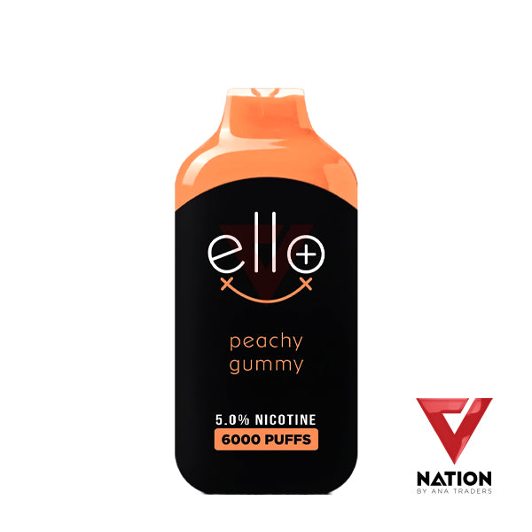 BLVK ELLO PLUS PEACHY GUMMY  5.0% 6000 PUFFS