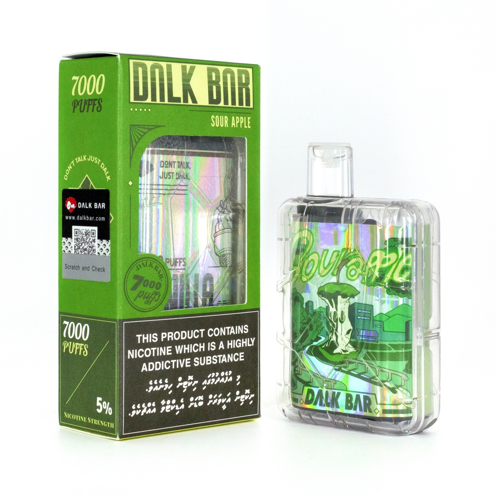 DALKBAR SOUR APPLE 5% 7000 PUFFS