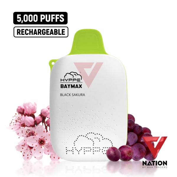 HYPPE BAYMAX BLACK SAKURA 5% 5000 PUFFS