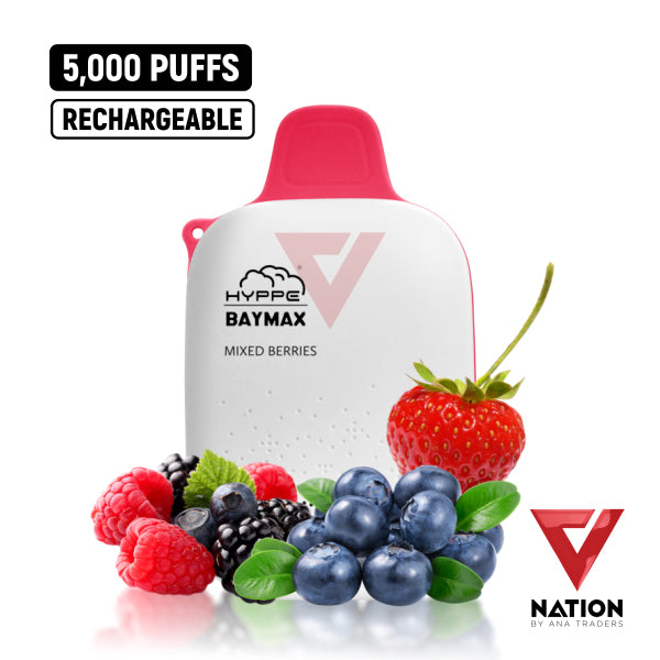 HYPPE BAYMAX MIXED BERRIES 5% 5000 PUFFS
