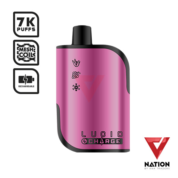 LUCID CHARGE ALOE GRAPE ICE 5% 7K PUFF