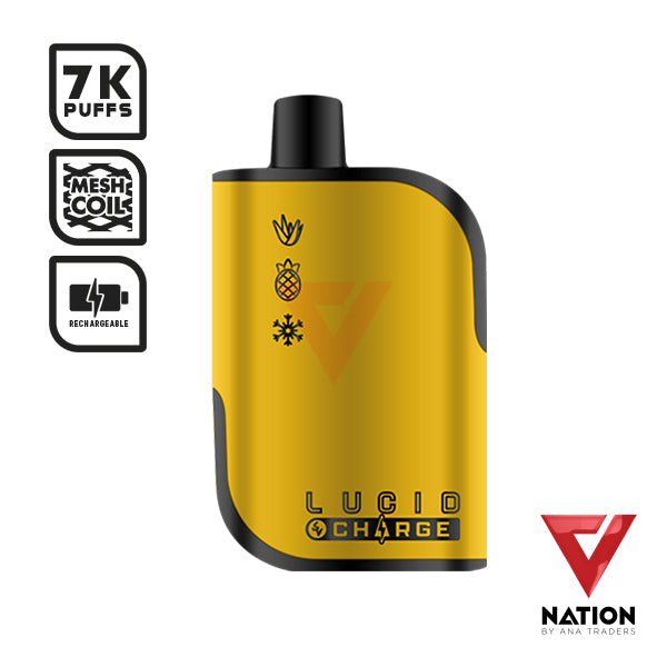 LUCID CHARGE ALOE PINEAPPLE 5% 7000 PUFF