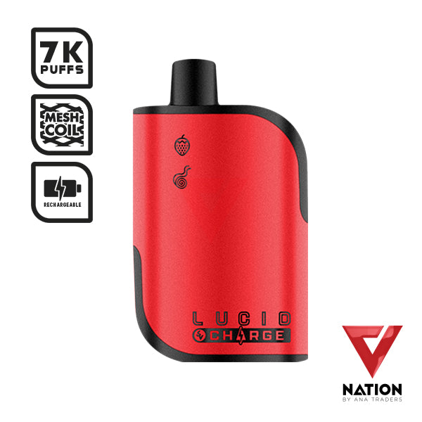 LUCID CHARGE STRAWBERRY PUNCH  5% 7000 PUFF