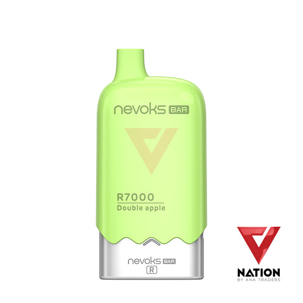 NEVOKS BAR R7000 KIT DOUBLE APPLE 5% 7000 PUFFS  (REMOVABLE BATTERY)